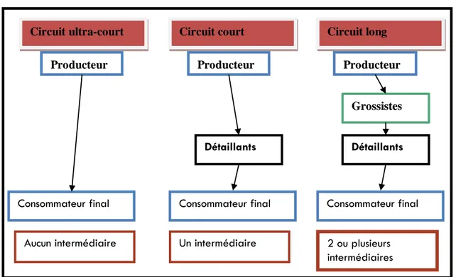 Figure 9 : les différents types de circuits. 