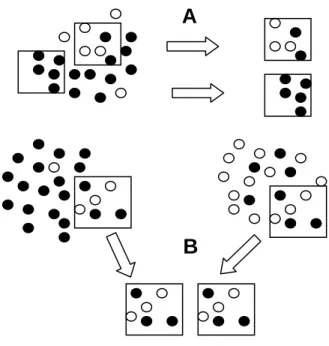 Figure  1.1   Les  méfaits  des  fluctuations  d ’échantillonnage.  A:  Deux  échantillons, 