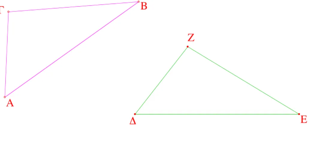 Figure 1 – Le premier cas d’´ egalit´ e