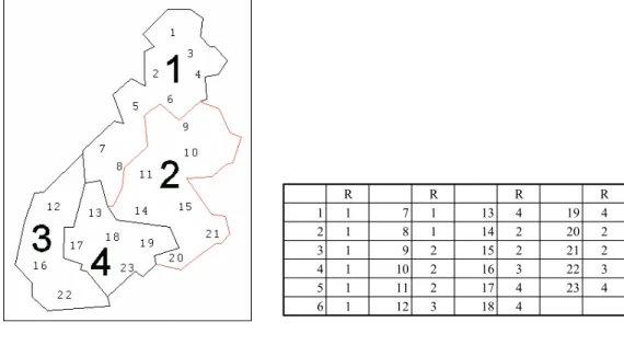 Tableau floristique : le code espèce. 