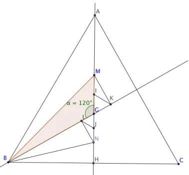 Figure 4 – La preuve g´ eom´ etrique Premier cas : M ∈ [AG[