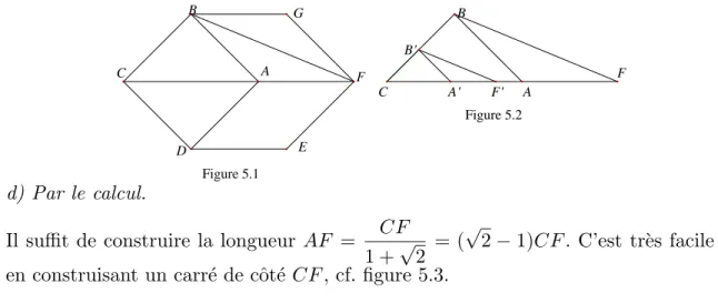 Figure 5.1 Figure 5.2CABDFGEC FA'B'F'BA d) Par le calcul.