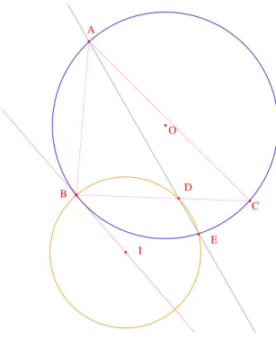 Figure 1 – L’exercice et le lieu fourni par Cabri