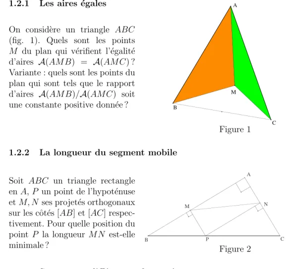Figure 1 1.2.2 La longueur du segment mobile