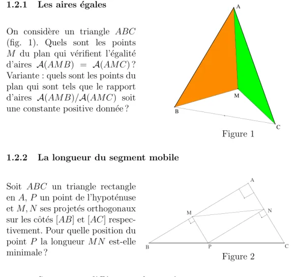 Figure 1 1.2.2 La longueur du segment mobile
