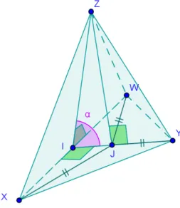 Figure 14  Angle dièdre du tétraèdre