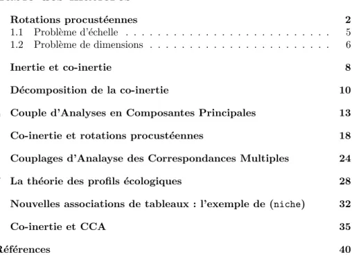 Table des mati` eres