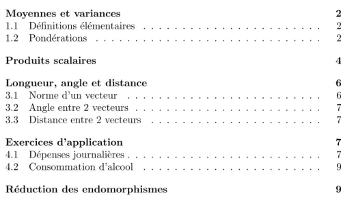 Table des mati` eres