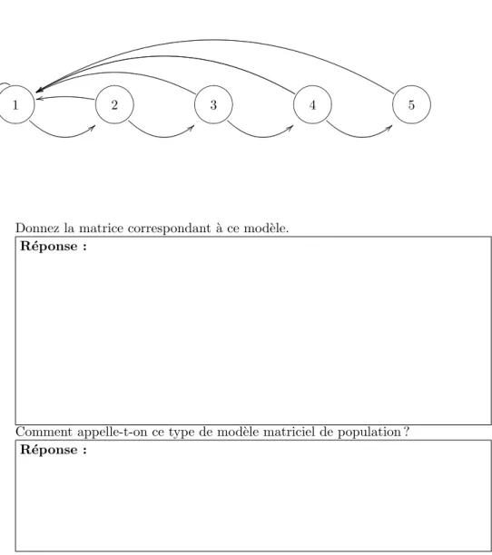 Fig. 1 – Mod` ele de dynamique de la population des femmes fran¸ caise