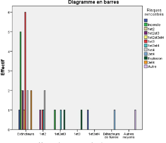 Figure N°06 : Relation entre les moyens de couverture et les risques rencontrés  