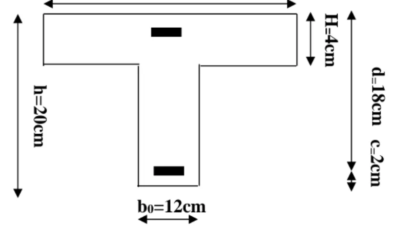 Figure III-2-2 : Caractéristiques géométriques de la poutre. c) Choix de la méthode :