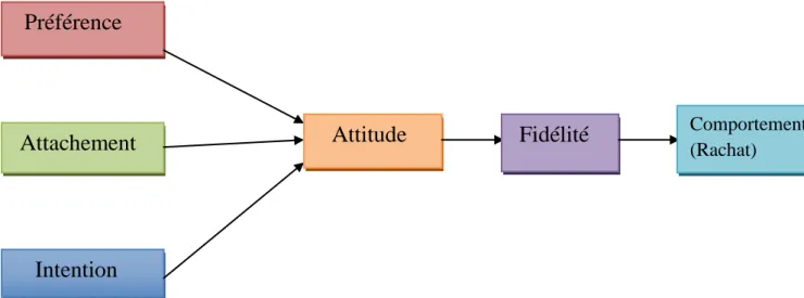 Figure N°11 : Les trois composantes attitudes de la fidélité 
