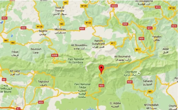 Figure 10: Localisation du site de prélèvement (TIKDJA) 
