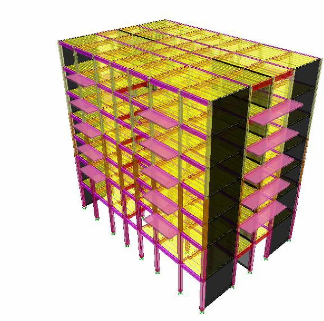 Fig IV-1 : Modèle 3D de la structure. 