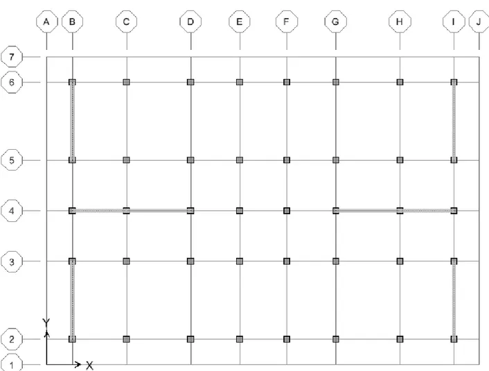 Fig IV-2 : Disposition des voiles dans les différents étages 