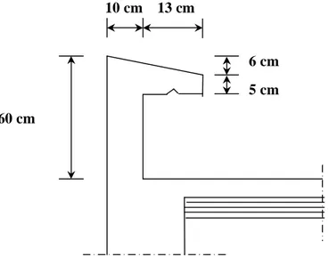 Figure II.10 : Coupe transversale de l’acrotère 