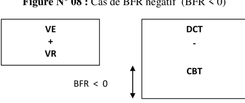 Figure N° 08 : Cas de BFR négatif  (BFR &lt; 0) 