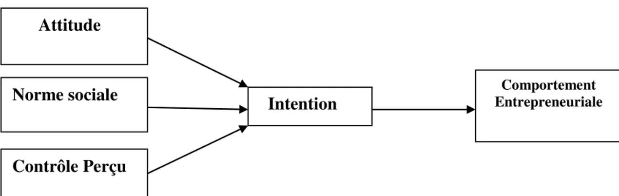 Figure N°5 : Le  modèle conceptuel d’Ajzen (1991) 