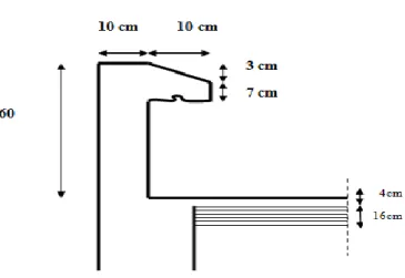 Figure III.1 coupe verticale de l’acrotère               