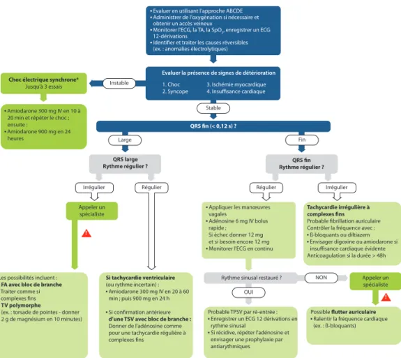 Figure 1.8   Algorithme de la tachycardie.