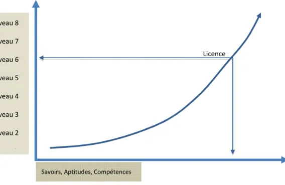 Figure 7 -  Niveaux du Certificat Européen des Compétences  et niveaux universitaires 