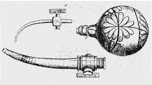 Figure 1: "Clysmatica nova" utilisée par Elscholtz pour les injections intra-veineuses  en 1661