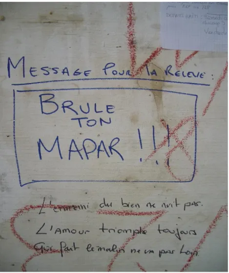 tableau de transmission au niveau du lieu de vie 
