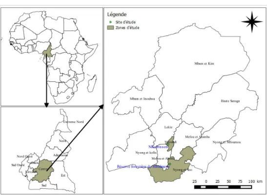 Figure 1 : Localisation des sites d’étude  Méthodologie 