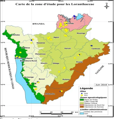 Figure 1 : Sites d’étude 