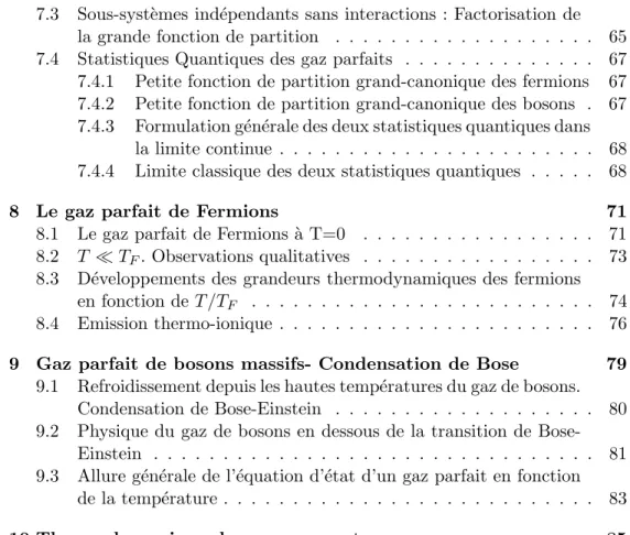 TABLE DES MATI ` ERES