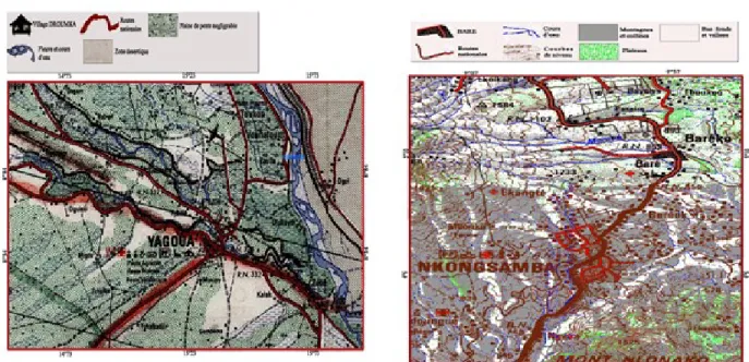 Figure 1: Carte de localisation du site de Yagoua                       Figure 2: Carte de localisation du site de Baré 