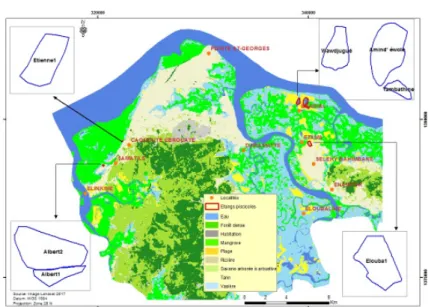 Figure 1 : Localisation des étangs piscicoles en Basse Casamance  MATÉRIEL ET MÉTHODES 