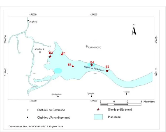 Figure 1 : Répartition des sites de prélèvements  Mode opératoire 