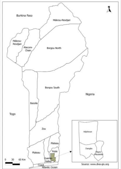 Figure 1: Situation des localités d’étude dans le phytodistrict