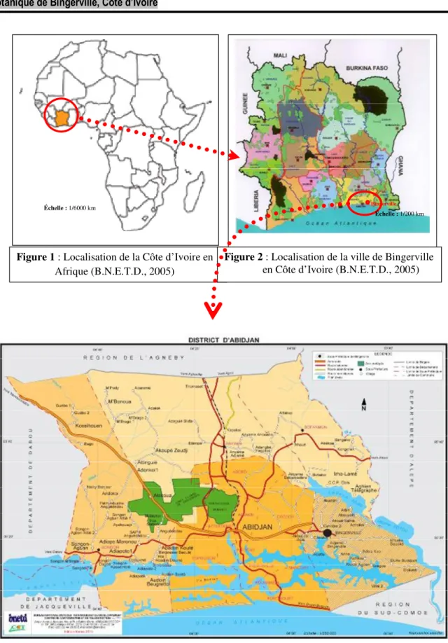 Figure 1 : Localisation de la Côte d’Ivoire en 