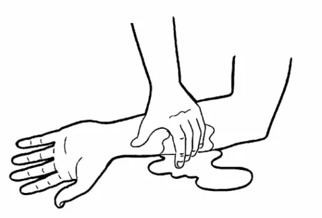 Figure 10 : Compression avec la main. 