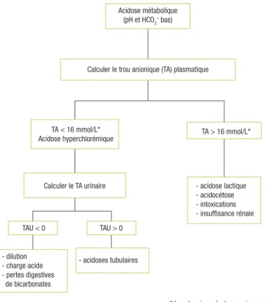 Figure 3. Démarche diagnostique devant une acidose métabolique