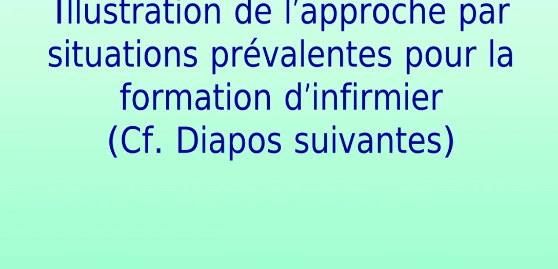 Illustration de l’approche par  situations prévalentes pour la 