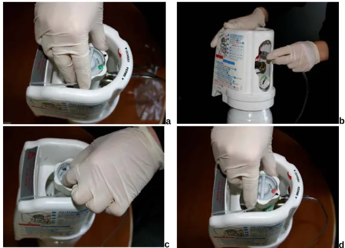 Figure 5.14 : utilisation de la bouteille d’oxygène