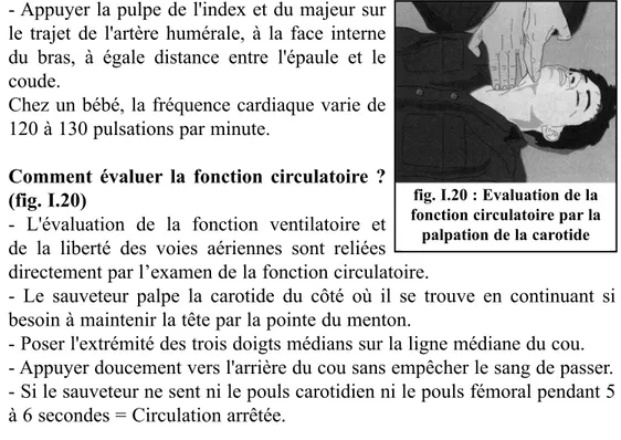 fig. I.20 : Evaluation de la  fonction circulatoire par la 