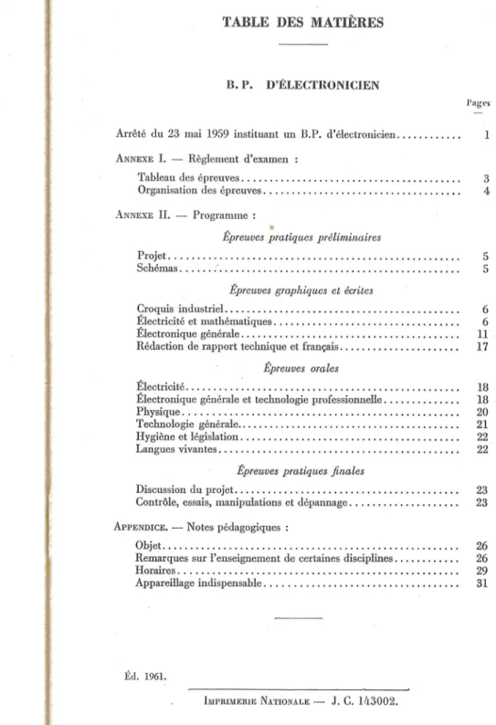 TABLE  DES  MATIÈRES 