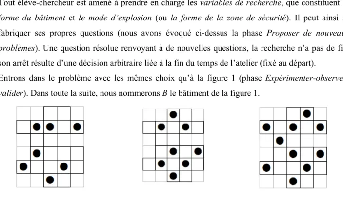Figure 2 – A gauche, une configuration non valide puisqu’à la 2 e  ligne, 