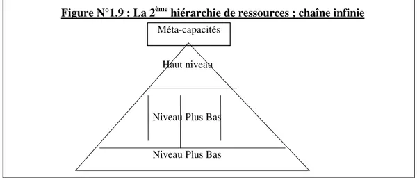 Figure N°1.9 : La 2 ème  hiérarchie de ressources ; chaîne infinie 