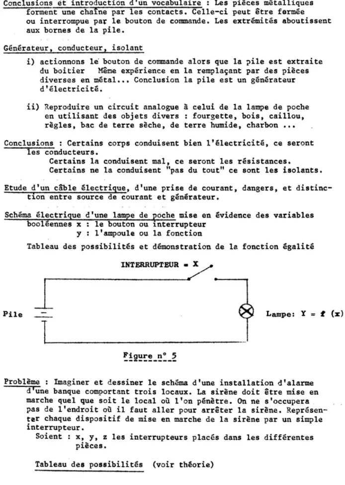 Tableau  des  possibilités  et  démonstration  de  la  fonction  égalité 