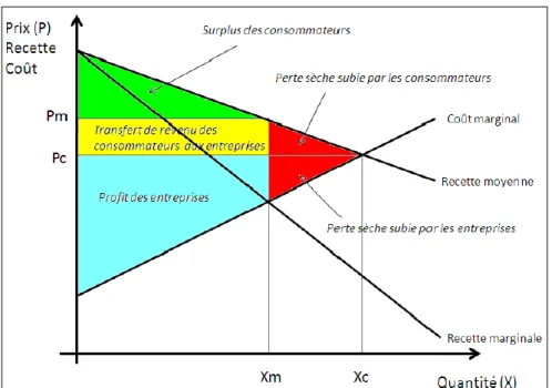 Figure 2 : Les phénomènes de la perte sèche et de transfert de revenus  
