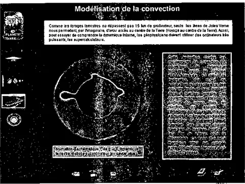 Figure 2 : page du CD-Rom avec l'explication sur la convection terrestre.