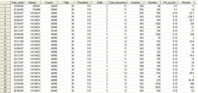 Figure 2.3 – An example of the Boulogne-Sur-Mer data base