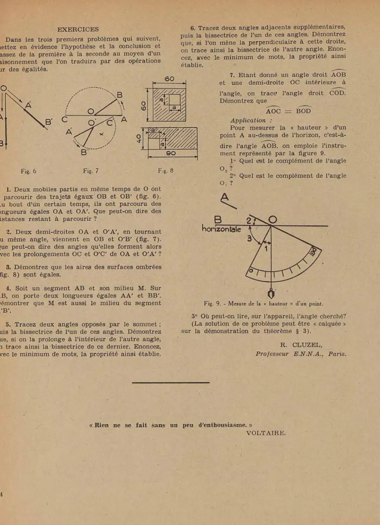 Fig.  9.  -  Mesure  de  la  «  hauleur  »  d ' u n  point. 