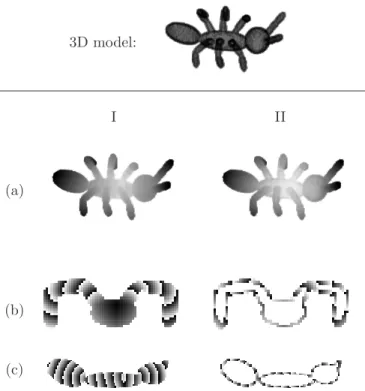 Figure 4. Top: some shapes S used during experiments. Bottom: their eccentricity histograms h (ECCobj).
