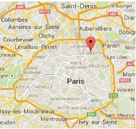 Figure II.6: Le r´eseau routier partiel de Paris et ses environs